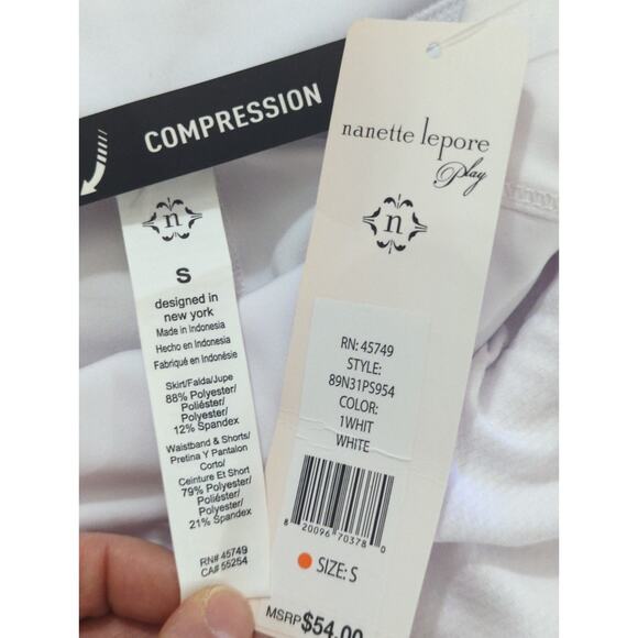 NWT Nanette Lepore Compression White Skort - Size S - White Tennis Golf Active - Picture 7 of 7